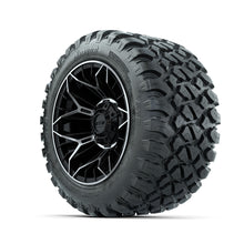 Set of (4) 12 in GTW Stellar Machined & Black Wheels with 22x11-R12 Nomad All-Terrain Tires