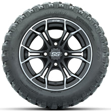 Set of (4) 12 in GTW Spyder Wheels with 22x11-R12 GTW Nomad All-Terrain Tires