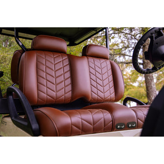 MadJax Aviator Yamaha Drive/Drive2 & ICON Coffee Front Seat Cushions with Thremaflex