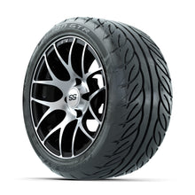 GTW Pursuit Machined/Black 14 in Wheels with 225/40-R14 Fusion GTR Street Tires  Full Set