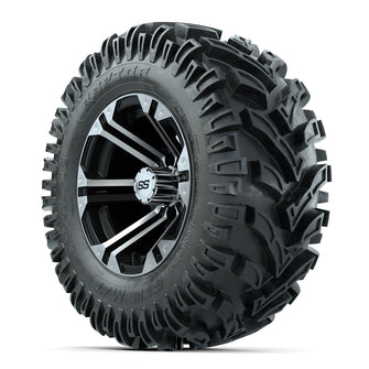 12ù GTW Specter Black and Machined Wheels with 23ù Raptor Mud Tires  Set of 4