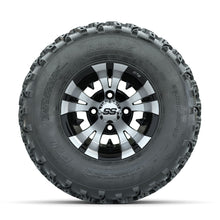 GTW Vampire Machined/Black 10 in Wheels with 22x11.00-10 Rogue All Terrain Tires  Full Set