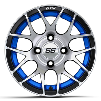 12" GTW Pursuit Blue with Machined Accents Wheel