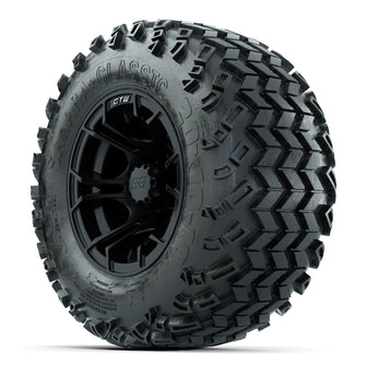 GTW Spyder Matte Black 10 in Wheels with 20x10-10 Sahara Classic All Terrain Tires  Full Set