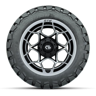 GTW® Nexus Gloss Black 12 in Wheels with 22x10-12 Timberwolf All-Terrain Tires – Full Set