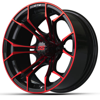 15" GTW Spyder Black with Red Accents Wheel