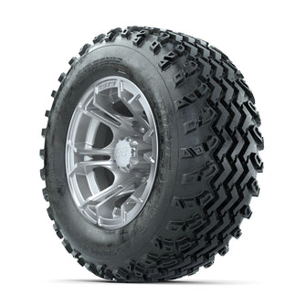 GTW Spyder Silver 12 in Wheels with 23x10.00-12 Rogue All Terrain Tires  Full Set