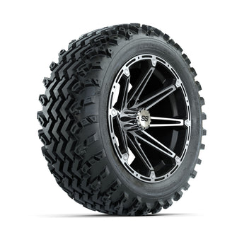 GTW Element Machined/Black 14 in Wheels with 23x10.00-14 Rogue All Terrain Tires  Full Set