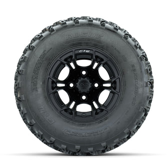 GTW Spyder Matte Black 10 in Wheels with 22x11.00-10 Rogue All Terrain Tires  Full Set