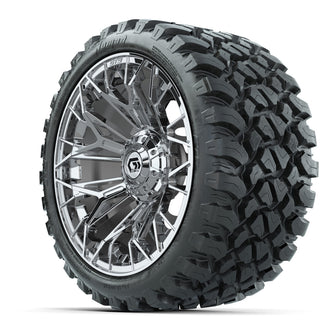 Set of (4) 15 in GTW Stellar Chrome Wheels with 23x10-R15 Nomad All-Terrain Tires