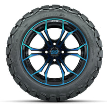 GTW Spyder Blue/Black 14 in Wheels with 22x10-14 GTW Timberwolf All-Terrain Tires  Full Set