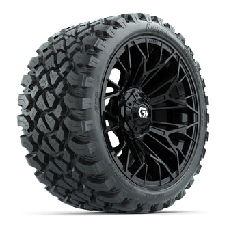 Set of (4) 15 in GTW Stellar Black Wheels with 23x10-R15 Nomad All-Terrain Tires