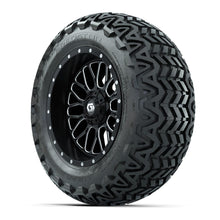 Set of (4) 14 in GTW® Helix Machined & Black Wheels with 23x10-14 Predator All-Terrain Tires