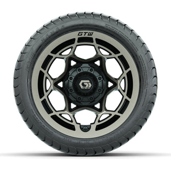 GTW Nexus Gloss Black/Satin Bronze 12 in Wheels with 215/35-12 Mamba Street Tires  Full Set