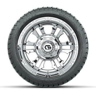 GTW® Shogun Chrome 12 in Wheels with 215/35-12 Mamba Street Tires – Full Set