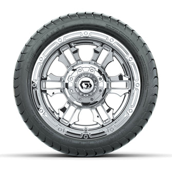 GTW Shogun Chrome 12 in Wheels with 215/35-12 Mamba Street Tires  Full Set