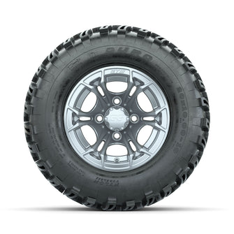 GTW Spyder Silver Brush 10 in Wheels with 20x10-10 Duro Desert All Terrain Tires  Full Set