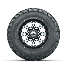 GTW Vortex Machined/Matte Grey 12 in Wheels with 22x11.00-12 Rogue All Terrain Tires  Full Set