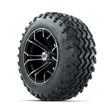 GTW Spyder Machined/Black 12 in Wheels with 22x11.00-12 Rogue All Terrain Tires  Full Set