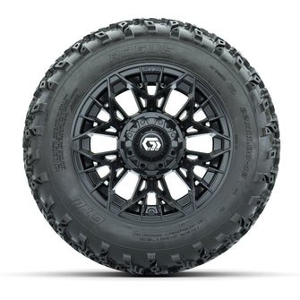 GTW Stellar Black 12 in Wheels with 22x11.00-12 Rogue All Terrain Tires  Full Set