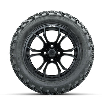 GTW Spyder Matte Black 14 in Wheels with 23x10.00-14 Rogue All Terrain Tires – Full Set