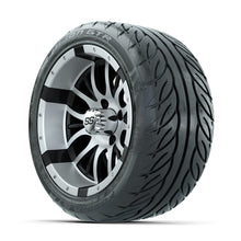 GTW Diesel Machined/Black 14 in Wheels with 225/40-R14 Fusion GTR Street Tires  Full Set