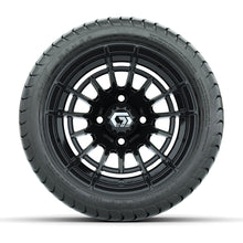 GTW Boost Gloss Black 12 in Wheels with 215/35-12 Mamba Street Tires  Full Set