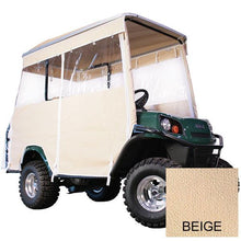 Club Car Precedent & Villager w/ Monsoon XL Top & Factory Fold-Down Seat 4-Passenger Beige Track Style Vinyl Enclosure