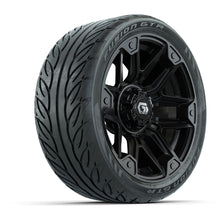 GTW Graffiti Gloss Black 14 in Wheels with 205/40-R14 Fusion GTR Steel Belted Street Tires  Full Set