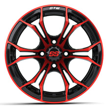 14" GTW Spyder Black with Red Accents Wheel