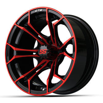 14" GTW Spyder Black with Red Accents Wheel