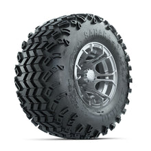 GTW Spyder Silver Brush 10 in Wheels with 22x11-10 Sahara Classic All Terrain Tires  Full Set