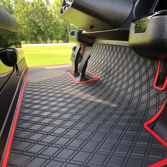 Xtreme Floor Mats for Club Car Precedent / Onward / Tempo / Villager & V4L - Black/Red