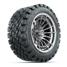 GTW® Boost Chrome 14 in Wheels with 22x10-14 Timberwolf All-Terrain Tires – Full Set