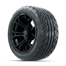 GTW Spyder Matte Black 14 in Wheels with 225/40-R14 Fusion GTR Street Tires  Full Set