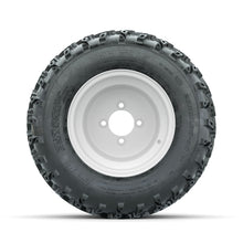 GTW Steel White 3:5 Offset 10 in Wheels with 20x10.00-10 Rogue All Terrain Tires  Full Set