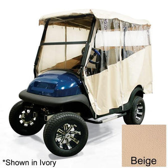 1992-97 Club Car Carryall - Red Dot 3-Sided Beige Track Style Soft Enclosure for 56in Factory Top