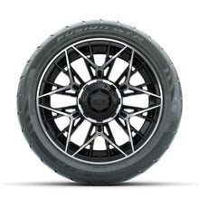 GTW Stellar Machined/Black 14 in Wheels with 225/40-R14 Fusion GTR Street Tires  Full Set