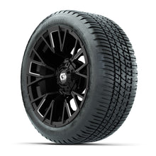 GTW Vandal Matte Black/Machined 14 in Wheels with 205/30-14 Fusion Street Tires  Full Set