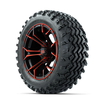 GTW Spyder Red/Black 14 in Wheels with 23x10.00-14 Rogue All Terrain Tires  Full Set