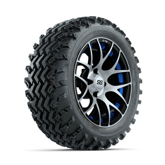 GTW Pursuit Blue 14 in Wheels with 23x10.00-14 Rogue All Terrain Tires  Full Set