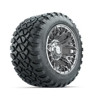 Set of (4) 12 in GTW® Stellar Chrome Wheels with 22x11-R12 Nomad All-Terrain Tires