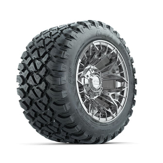 Set of (4) 12 in GTW Stellar Chrome Wheels with 22x11-R12 Nomad All-Terrain Tires