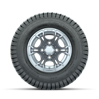 GTW Spyder Silver Brush 10 in Wheels with 20x10-10 Duro Soft Street Tires – Full Set