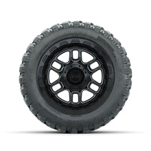 Set of (4) 12 in GTW® Titan Machined & Black Wheels with 22x11-R12 Nomad All-Terrain Tires