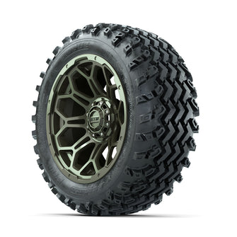 GTW Bravo Matte Recon Green 14 in Wheels with 23x10.00-14 Rogue All Terrain Tires  Full Set