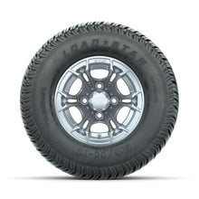 GTW Spyder Silver Brush 10 in Wheels with 205/65-10 Kenda Load Star Street Tires – Full Set