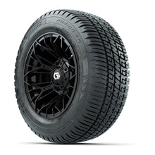 Set of (4) 12 in GTW® Stellar Black Wheels with 215/50-R12 Fusion S/R Street Tires