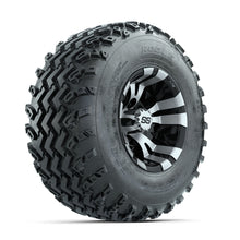 GTW Vampire Machined/Black 10 in Wheels with 22x11.00-10 Rogue All Terrain Tires  Full Set