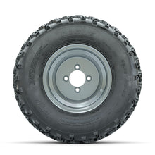 GTW Steel Silver 3:5 Offset 10 in Wheels with 22x11.00-10 Rogue All Terrain Tires  Full Set